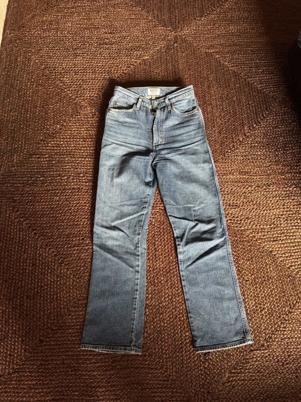 AGOLDE Riley High Rise Straight Crop Jeans Sz 25